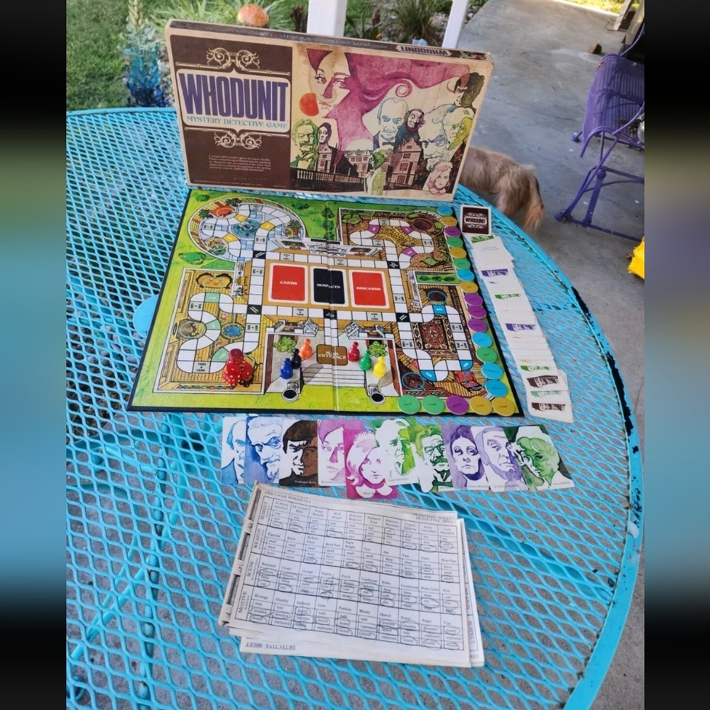 Vintage 1972 Whodunit Mystery Detective Board Game Selchow & Righter